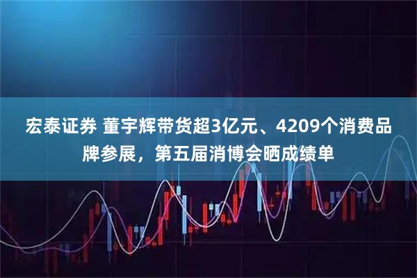 宏泰证券 董宇辉带货超3亿元、4209个消费品牌参展，第五届消博会晒成绩单